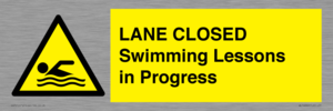 LANE CLOSED Swimming Lessons in Progress